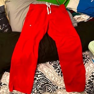 Medium Red Fig scrub kade cargo pants